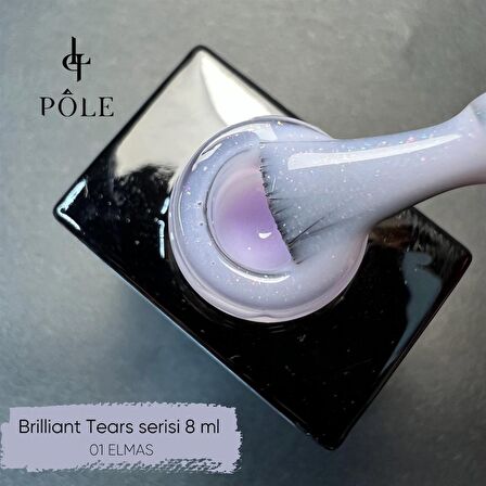 Kalıcı oje Brilliant tears ışıltılı 01 Elmas 8 ml.