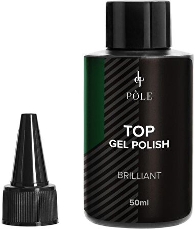 TOP coat kapatıcı kat No Wipe Brilliant parlak (50 ml.) ekonomik boy