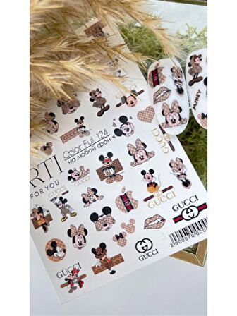 Stiker Arti 124 Minnie Mickey Gucci