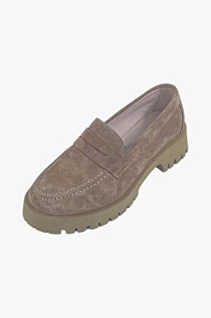 Sosela 78-02-75001 Kadın Nubuk Vizon Loafer