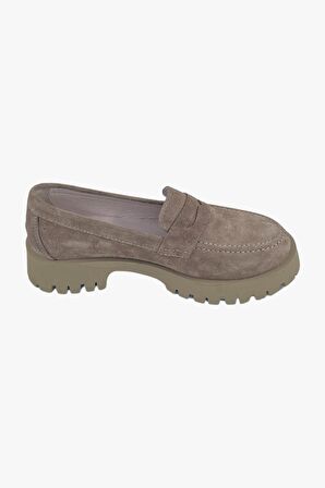 Sosela 78-02-75001 Kadın Nubuk Vizon Loafer