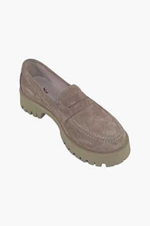 Sosela 78-02-75001 Kadın Nubuk Vizon Loafer