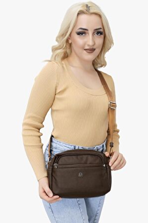 Sosela 67-7081 Kadın Annabel Kahverengi Çarpraz Askılı Çanta