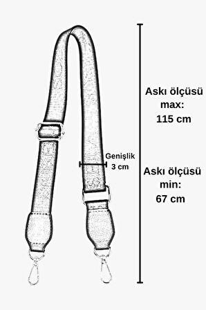 Sosela 99-90003 Siyah 3 cm Kolon Gold Askı Çanta Aksesuarı