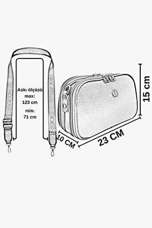 Sosela 67-7158 Herbert Kadın Siyah Çapraz Askılı Çanta