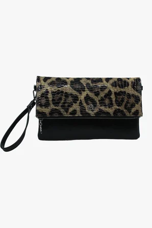 SOSELA 67-6010 Kadın Leopar Portföy Çanta