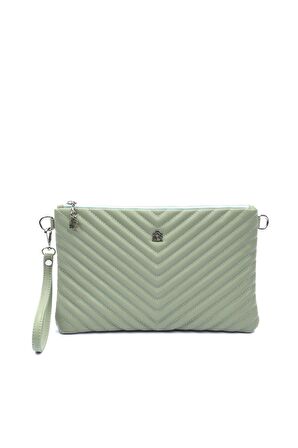 AZURE KADIN CLUTCH ÇANTA  67-6009 YESIL