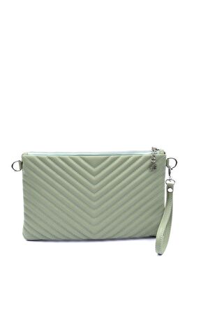 AZURE KADIN CLUTCH ÇANTA  67-6009 YESIL