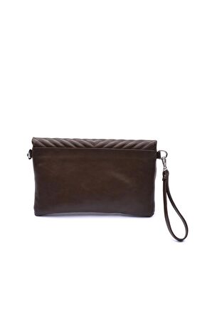 Barbara Kadın Clutch Çanta  67-6010 KAHVE