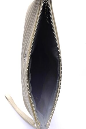 Barbara Kadın Clutch Çanta  67-6010 BEJ