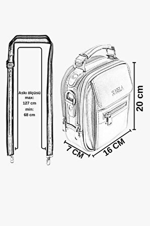 Sosela 45-3019 Kahverengi Orta Boy Erkek El Çantası