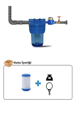5 Inç Yıkanabilir Ekonomik Su Arıtma Filtresi (1/2 Inç Girişli)
