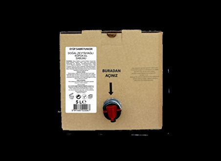 Doğal Zeytinyağlı Köpük Sabun 5 lt - Bag in Box