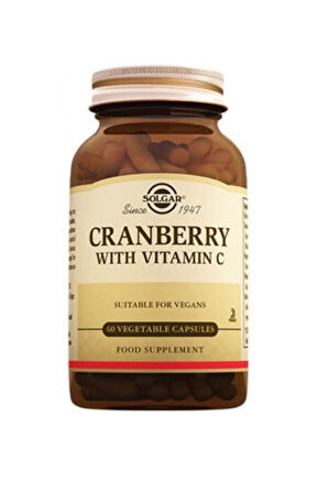Solgar Cranberry Extract with Vitamin C 60 Kapsül