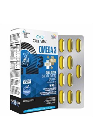 Premium Omega 3 Balık Yağı Genel Destek 45 Kapsül