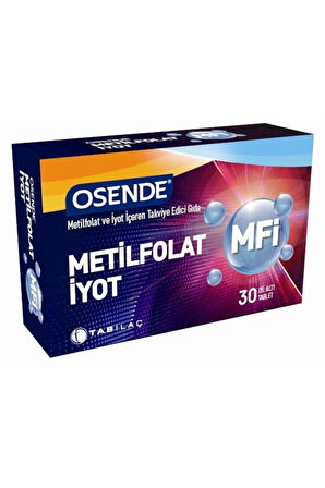 Osende Metilfolat & Iyot 30 Dil Altı Tableti