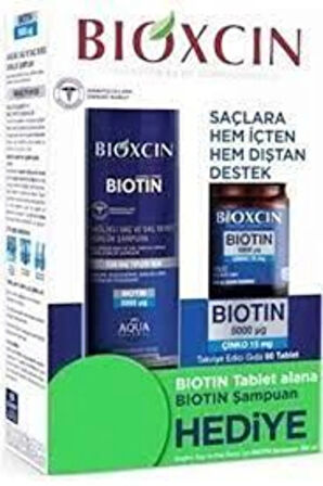 Biotin 5000 Mcg 60 Tablet + Biotin Şampuan 300 ml Kofre