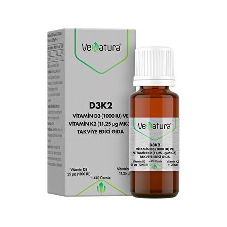 Venatura Vitamin D3 K2 Damla 20 Ml