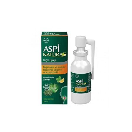 Aspi Natura Nane Limon Boğaz Spreyi 20 ml