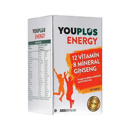 YouPlus Energy Vitamin Mineral Kompleksi 30 Tablet