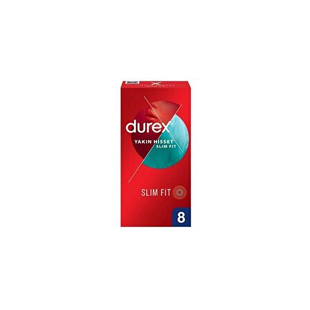 Durex Yakın Hisset Slim Fit Prezervatif 8 Adet