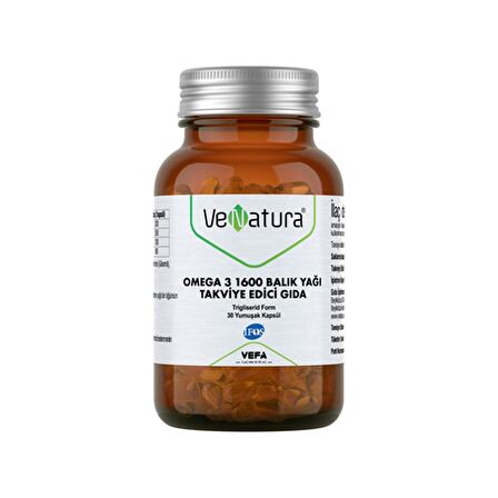Venatura Omega 3 1600 Balık Yağı 30 Kapsül