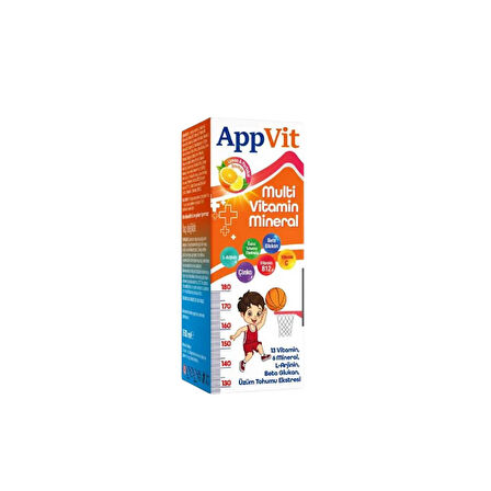 AppVit Multivitamin ve Mineral İçeren 150 ml Şurup