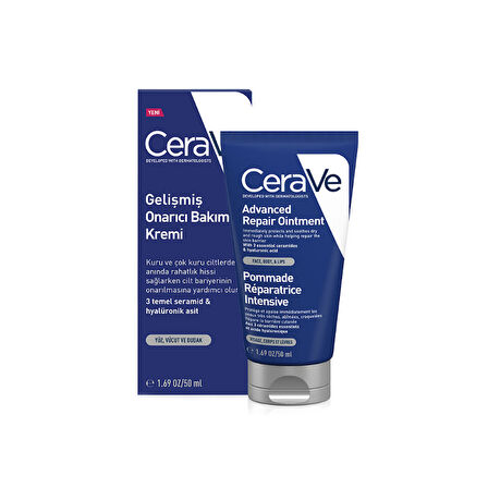 Cerave Advanced Onarıcı Bakım Kremi Yüz,Vücut ve Dudak 50 ml