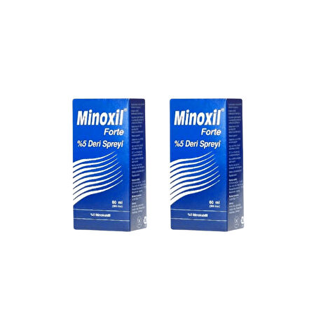 Minoxil Forte %5 Deri Spreyi 60 ml 2'li