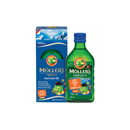 Möllers Omega 3 Cod Liver Oil Tuttu Frutti Aromalı 150 ml