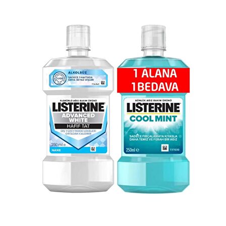 Listerine 2li Advence White 250 ml + Mint 250 ml