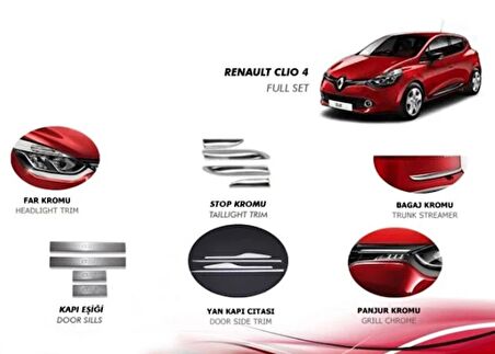 Renault Clio 4 Full Krom Set 2012 - 2017