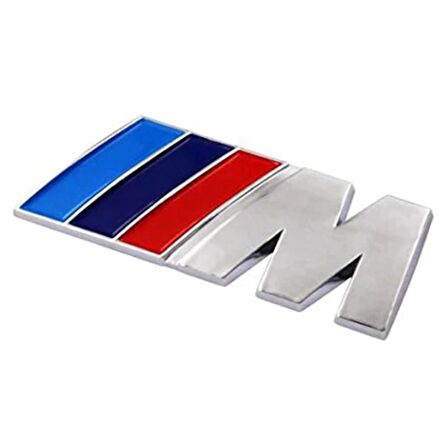 BMW ///M 3D Metal Arma Amblem Logo Arka Gri