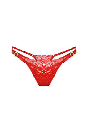 Eclatant Kırmızı Dantelli String