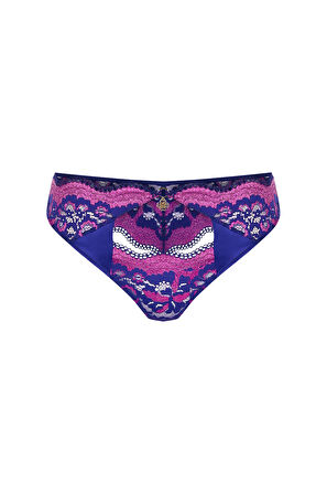 Addria Saks Mavisi Saten Dantelli String