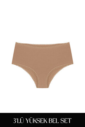 Cotvie Kahve Pamuklu 4'lü Tatil Külot Seti