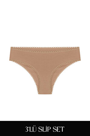 Cotvie Kahve Pamuklu 4'lü Tatil Külot Seti