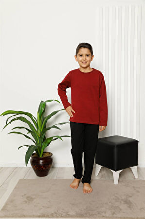 Akbeniz Çocuk Pamuk Uzun Kollu Pijama Takımı 4612