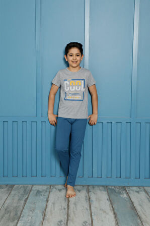 Akbeniz Çocuk Pamuk Kısa Kollu Pijama Takımı 20591G
