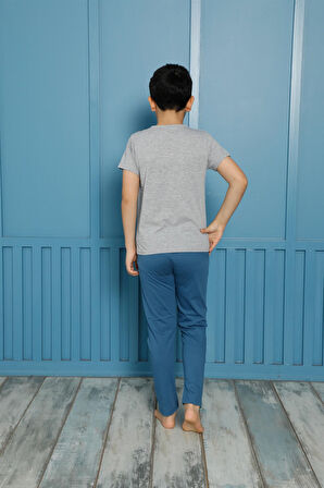 Akbeniz Çocuk Pamuk Kısa Kollu Pijama Takımı 20591G