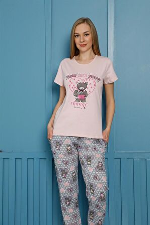 Akbeniz Kadın Pamuk Pijama Takım 20502P