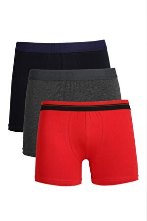 Akbeniz Erkek Penye 3'lü Boxer 40097