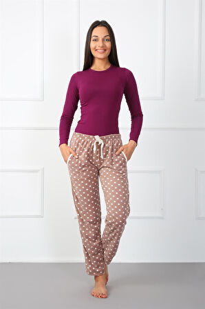 Akbeniz Kadın Welsoft Polar Tek Alt Pijama 210041