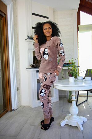 Akbeniz Welsoft Polar Kadın Pijama Takımı 8502