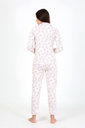 Akbeniz Kadın Penye Uzun Kol Pijama Takım 2776