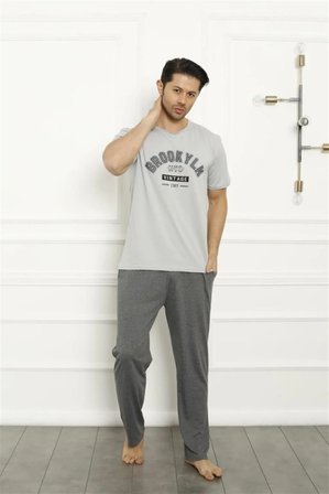 Akbeniz Baba Oğul Gri Aile Pijama Takım Ayrı Ayrı Satılır 50102