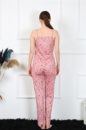 Akbeniz Kadın İp Askılı Pudra Pijama Takım 4137