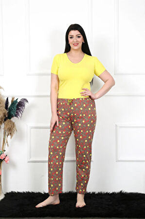 Akbeniz Kadın Pamuklu Büyük Beden Alt Pijama 27470