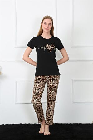 Akbeniz Kadın Penye Kısa Kol Pijama Takım 4128