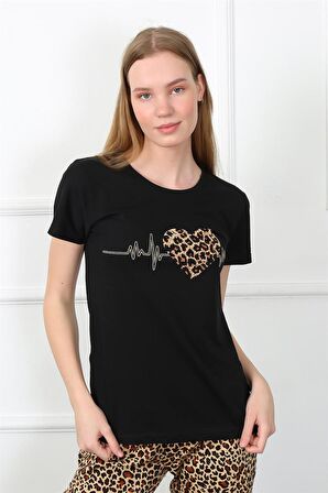 Akbeniz Kadın Penye Kısa Kol Pijama Takım 4128